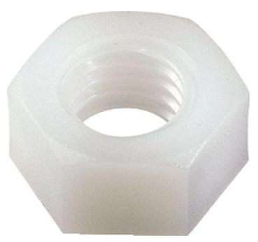 NUT, nylon, M10, hexagonal