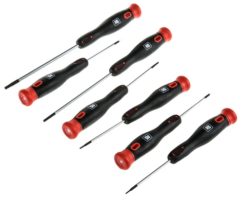 JEU DE TOURNEVIS micro 7 pcs hex., 0,6/0,7/1,3/1,5/2/2,5/3mm