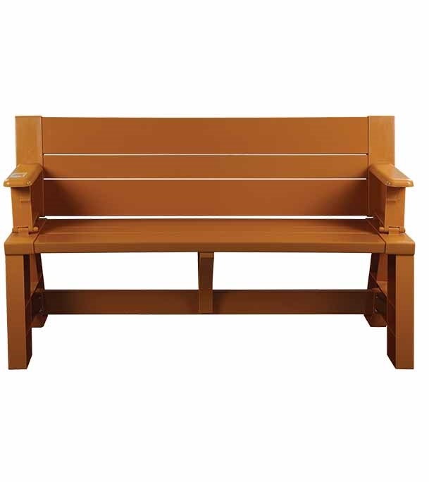 BENCH, plastic, 142x38x44cm, with back support