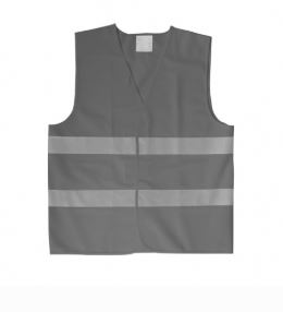 GILET DE SECURITE bande réfléchissante, taille XL, gris
