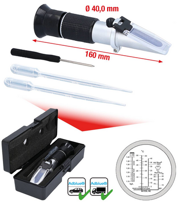 REFRACTOMETER optical tester, for AdBlue, coolant, battery