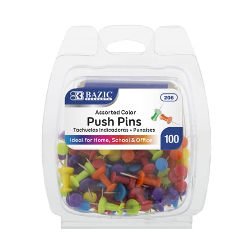 PUSH PINS, box of 100