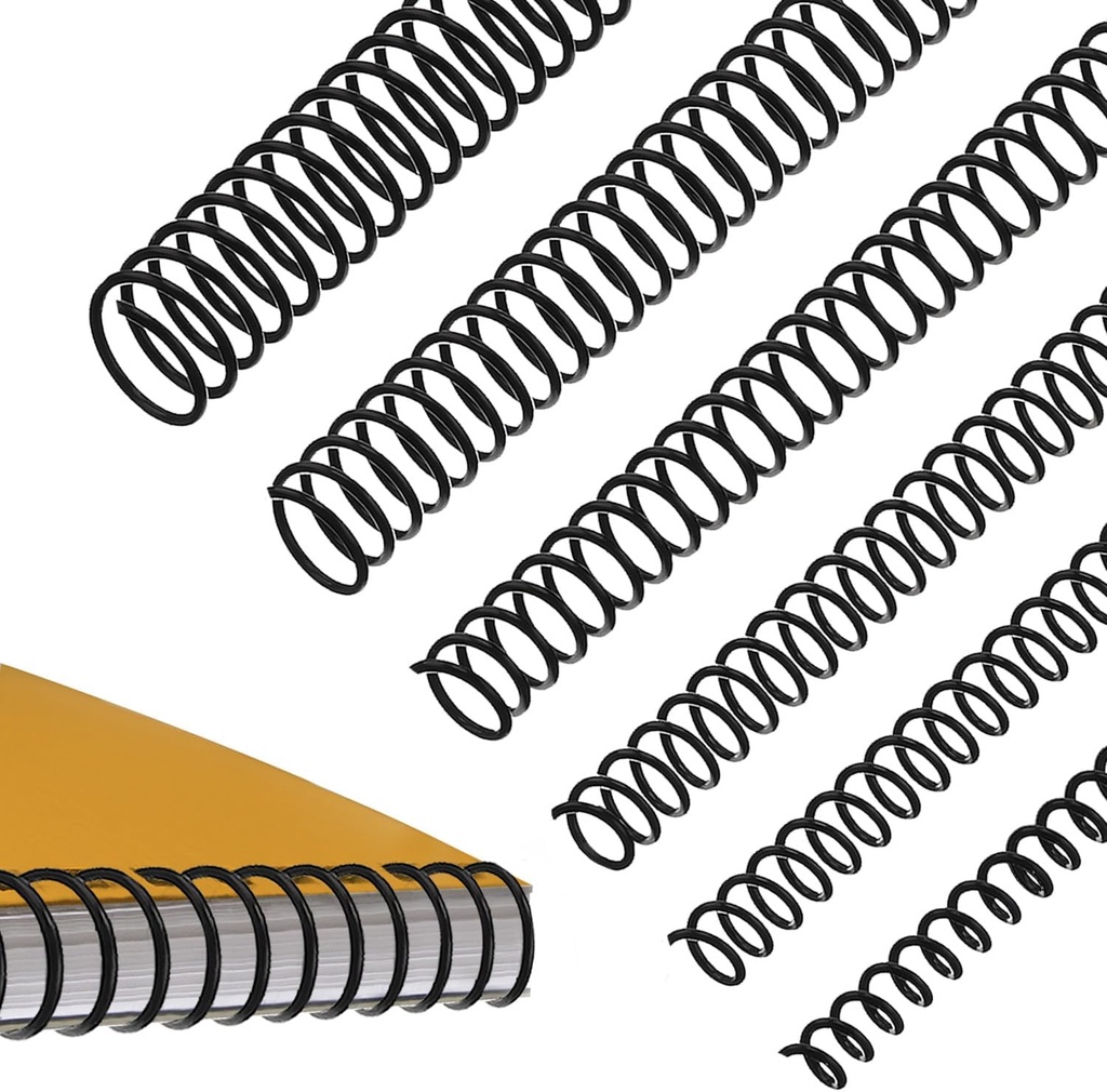 RELIURE SPIRALE, métallique, 14x280mm, noir