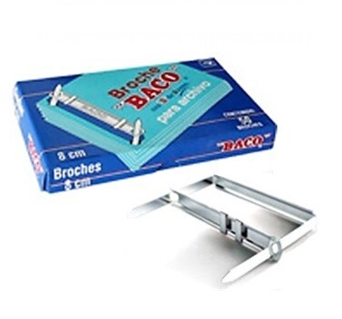 FASTENER, metal, for archiving, box of 50