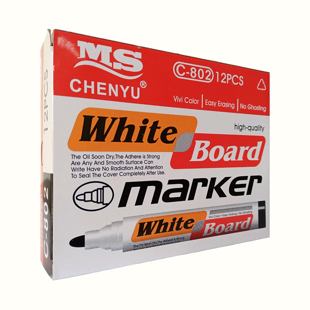 WHITEBOARD MARKER erasable, red, box of 12 pieces