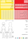 CARTE DE TRIAGE, pour patient, arabe, A4 recto/verso