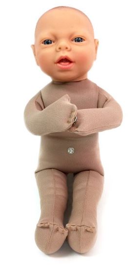 (delivery sim.) FŒTAL MODEL, cloth body, plastic head, beige