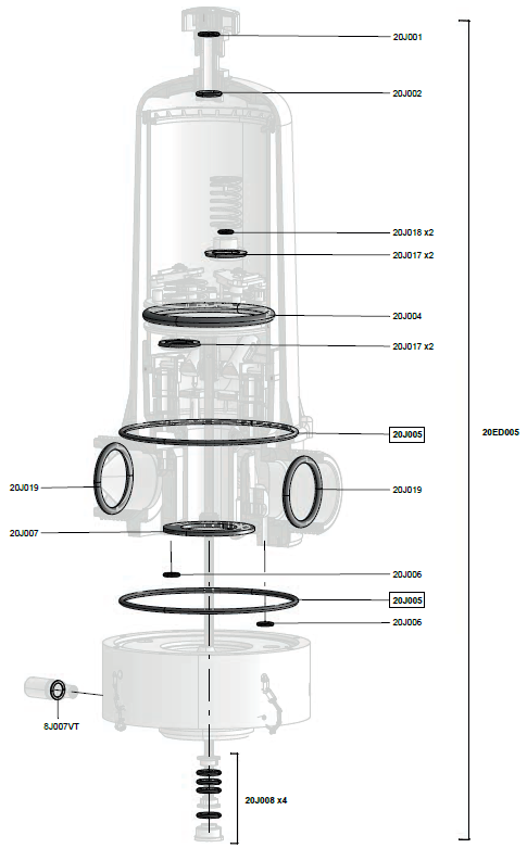 (Dosatron D20) GASKETS MOTOR maintenance, set