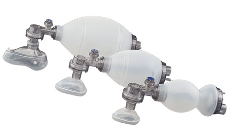 RESUSCITATOR MANUAL, neonate + silicone mask + O2 reservoir