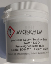 [CWATTESTDAL3] (DelAgua) LAURYL SULFATE poudre culture, 38,1g, flacon