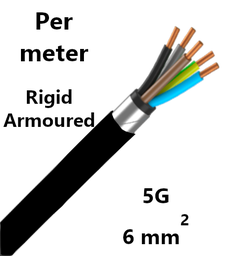 [PELECABL5X6AM] CABLE rigid, 5x6mm², armoured, per metre