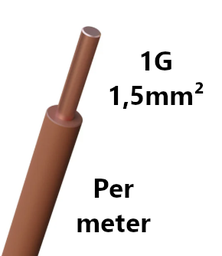 [PELECABW01RN] FIL DE CABLAGE rigide, cuivre, 1,5mm², brun, le mètre