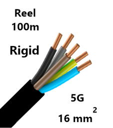 [PELECABL5GSR1] CABLE rigide, 5G16mm², bobine 100m