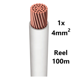 [PELECABW04FW1] FIL DE CABLAGE souple, étamé, 4mm², blanc, bobine 100m