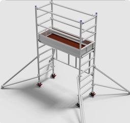 [CBUISCAFR40] SCAFFOLD rolling tower, 1.6x0.7x2.9m, working height 4m