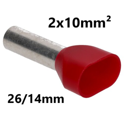 [PELECABED10L] EMBOUT DE CABLE isolé, 2x10mm², 26/14mm