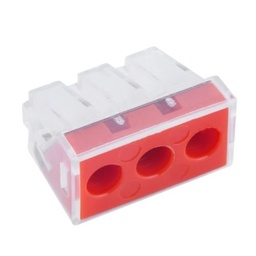 [PELECONNR263] CONNECTEUR RAPIDE (Wago) 3x2.5-6mm², pour fil rigide