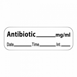 [SDDCLABLAB1] ETIQUETTE pour antibiotique, rouleau