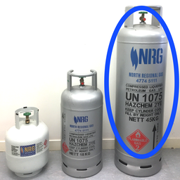 [PHDWGASBGR4] (LP gas cylinder) REFILL, 45kg, for cooking