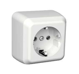 [PELETERM0SSE] SOCKET single, 2P+E/16A, surface mounting, EUR std.