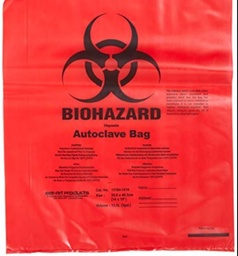 [ELABBAGR2028] SAC POUBELLE DANGER BIOLOGIQUE, autocl., rouge, 200x280mm