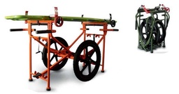[EHOESTRT003] FOLDING TROLLEY for STRETCHER,  all terrain, 2 wheels 51cm