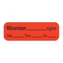 [SDDCLABLROC1] ETIQUETTE pour Rocuronium, rouleau