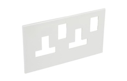 [PELETERMAF2F4] FRAME x2, flush IP40 white, for UK switch socket, 2 gang