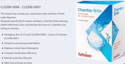 [ESTEAUTS8518] (aut. Tuttnauer) CHAMBER BRITE,12 cleaning tabs,CLE096-0066