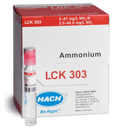 [CWATTESTHCA25] TEST AMMONIUM cuvette (Hach) 2.0-47.0 mg/L NH₄-N, 25 tests