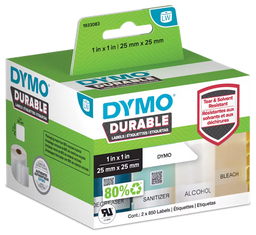 [AOFFLABEDWS2W] (Dymo LabelWriter) ROULEAU ETIQUETTES, 2x850, 25x25mm, blanc