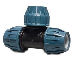 [CWATCETECD40F] T-COUPLING compression, PE, 40x40x40mm, FxFxF