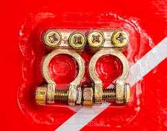 [PELEBATTSBS4] BATTERY CLAMP, 45A, Ø18mm, PH-screw, positive & negative,set