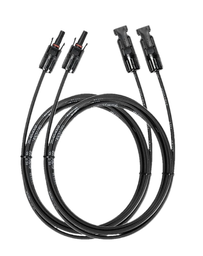 [PELESOLAW00B3] (ECOFLOW DELTA PRO) CABLE SOLAIRE, noir+connect. MC4 M/F, 3m