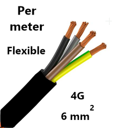 [PELECABL4G6FM] CABLE flexible, 4G6mm², per metre