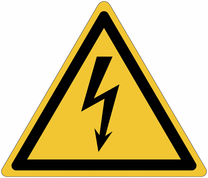 [PSAFSTICPSCH] PICTOGRAM electrical hazard, rigid plastic, triangular 100mm