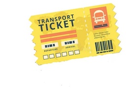 [TVECTICKP1-] TRANSPORT TICKET single fare, for public transport