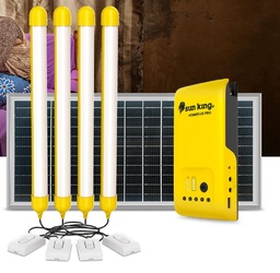 [PELELIGMSS4C1] LAMPE SOLAIRE (Sun King Home+ Pro) 4 tubes, pann. 13W, batt.