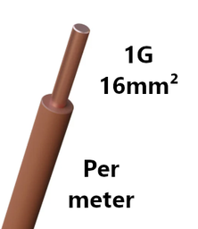 [PELECABW16RN] WIRE rigid, copper, 16mm², brown, per metre