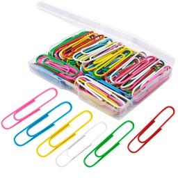 [ASTACLIPP29C] PAPER CLIPS colored, 29mm, box of 100pcs