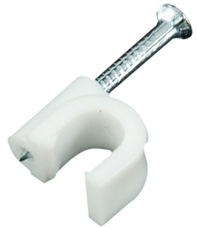 [PELEFIXAC22NC] ATTACHE CABLE à clou, 22mm, pour câbles, boîte 100 pcs