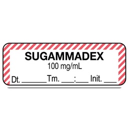 [SDDCLABLSUGA1] ETIQUETTE pour Sugammadex, rouleau