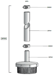 [CWATDOSP207] (Dosatron D20) TUYAU ASPIRATION + crépine