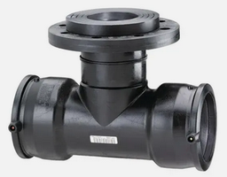 [CWATCETEE110F] T-COUPLING electrofusion, PE 90° DN110x100 PN16 flange FxFxF